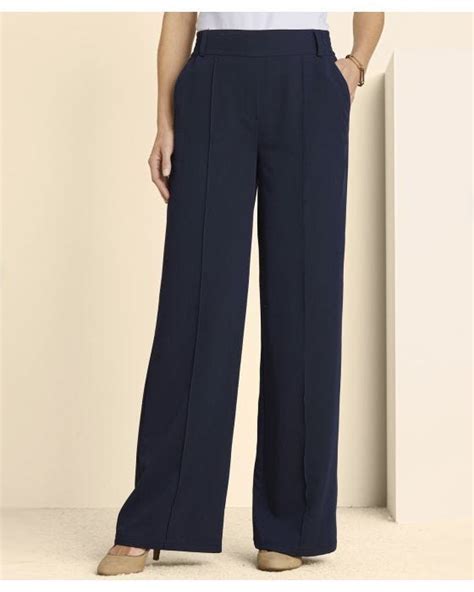 Pull On Wide Leg Trousers Trousers Damart Co Uk