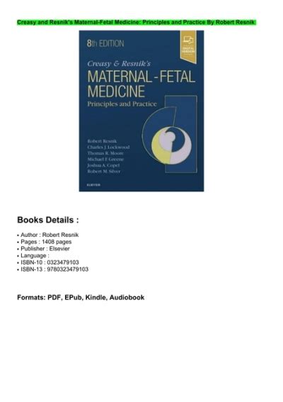 Secret Plot Creasy And Resnik S Maternal Fetal Medicine Principles And