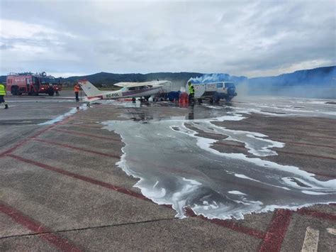 El Aeropuerto de Bilbao realiza un simulacro de accidente aéreo