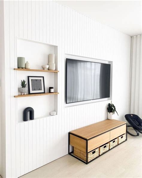 Recessed Tv Feature Wall With Easyvj Panels
