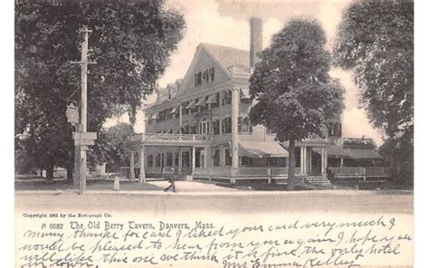 The Old Berry Tavern In Danvers Massachusetts United States