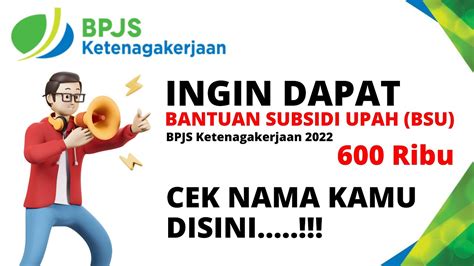 Bsu Bpjs Ketenagakerjaan Cek Nama Kamu Disini Masuk Sebagai