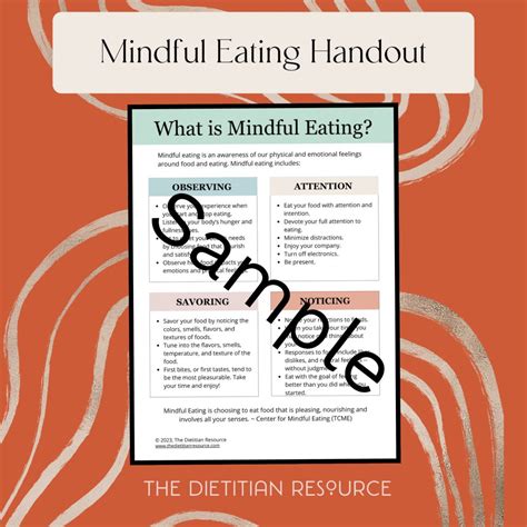 Mindful Eating Handout The Dietitian Resource