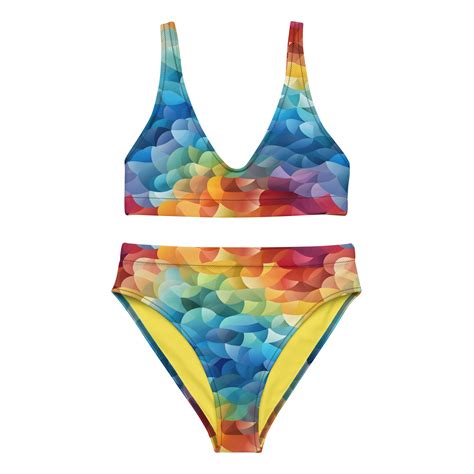 Bikini High Waist Regnbåge Flakes Finibikini se