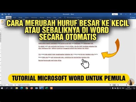 Cara Mengubah Huruf Kecil Menjadi Besar KAPITAL Dan Sebaliknya Di Word