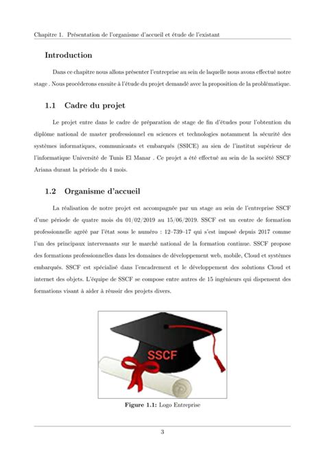 Rapport Mémoire de Master de stage PFE pour lobtention du Diplôme