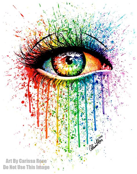 Signed Art Print Rainbow Eye Painting Pop Art Colorful Eye | Etsy