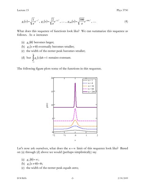 SOLUTION The Dirac Delta Function Studypool