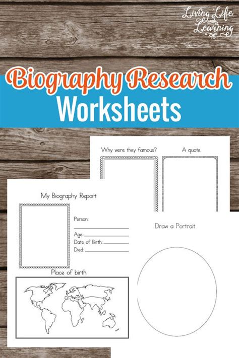 Biography Research Worksheets Biografie Biologie