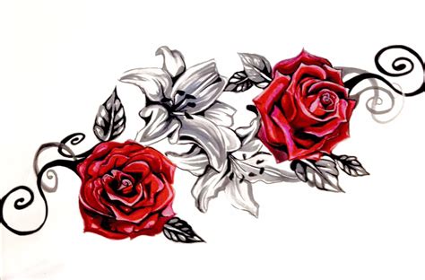 Vintage Rose Temporary Tattoo Rose Tattoos Tatoos Tribal Rose