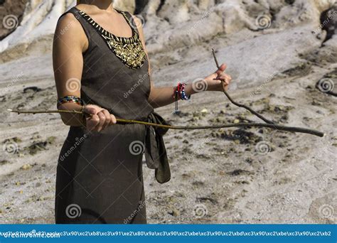 Water Search By Means Of Dowsing Stock Photo Image Of Hidden Ores