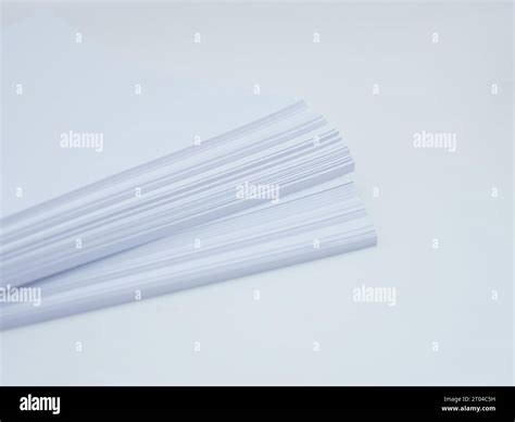 Stack White Paper Isolated On White Background Stock Photo Alamy