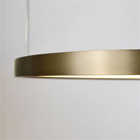 Halo Led Suspended Ring Light Brushed Gold Lightinova