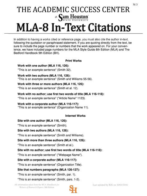 Fillable Online MLA 3 In Text Citations Pub Fax Email Print PdfFiller