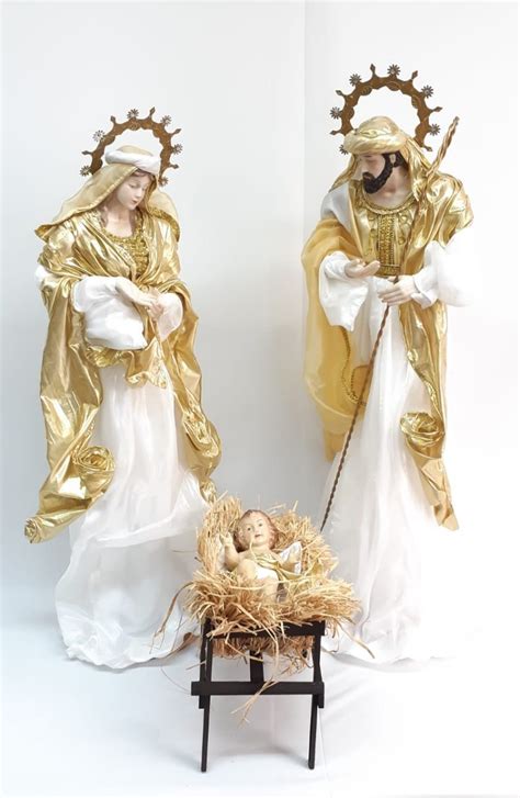 Pesebre Navidad Artesanal Familia 3 Pzas 110cm Cod 30948 Sheshu