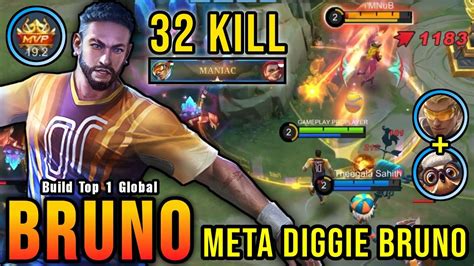 32 Kills MANIAC META Diggie Bruno 100 UNSTOPPABLE Build Top 1