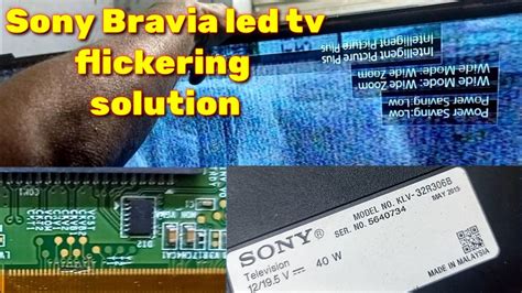 32 Sony Bravia Led Tv Double Image Problem Panel Repair To Flickering