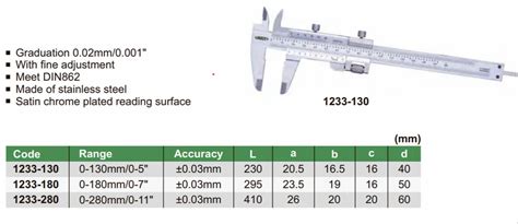 Analog Stainless Steel INSIZE Vernier Caliper 200MM With Fine