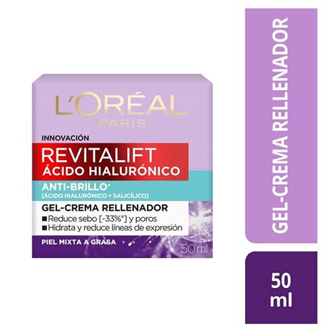 Crema Facial L Or Al Revitalift Cido Hialur Nico Anti Brillo Ml