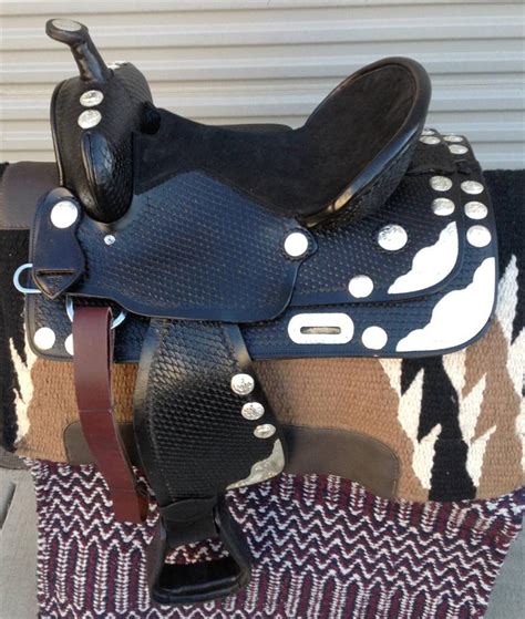 16 New Leather Black Western Show Parade Saddle Set Ebay