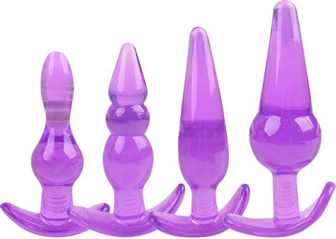 Beginner Butt Plug Anal Trainer Set 4pcs Soft Rubber Tpe Butt Plug Training Kit For