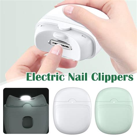 Electric Automatic Nail Clipper Usb Rechargeable Fingernail Trimmer