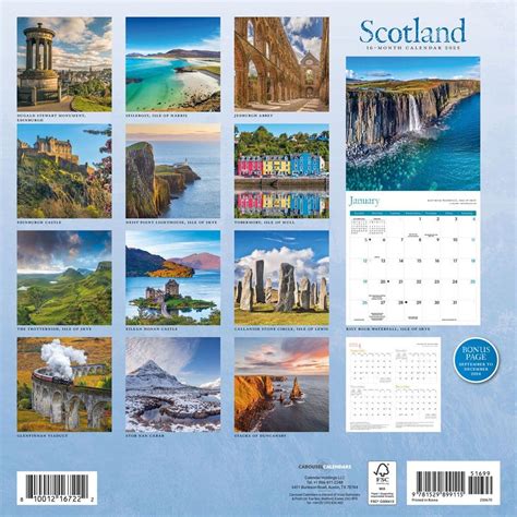 Scotland 2025 Wall Calendar