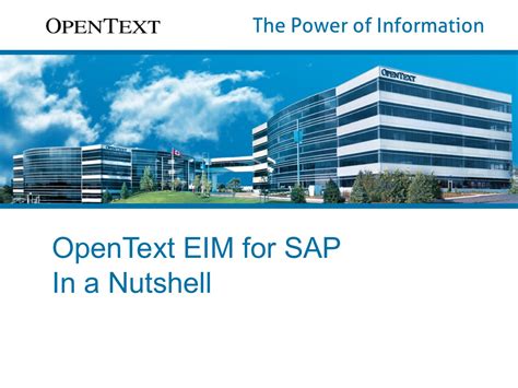 Sap And Opentext Opentext