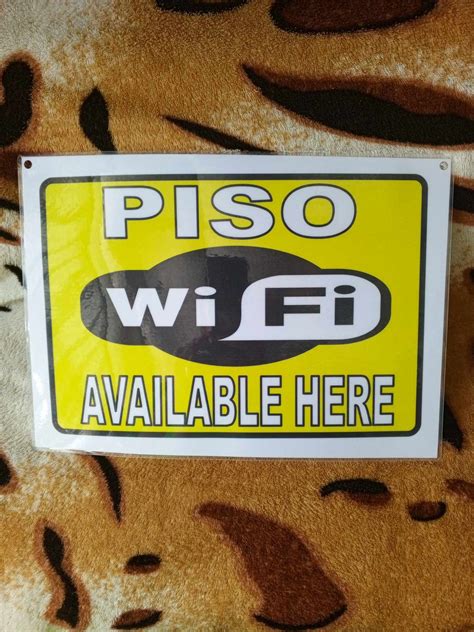 Piso Wifi Laminated Signages A Size Waterproof Makapal Lazada Ph