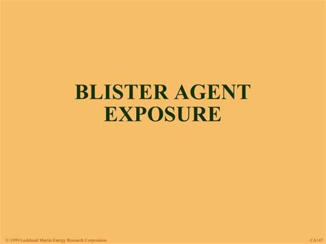 PPT - BLISTER AGENT EXPOSURE PowerPoint Presentation, free download ...