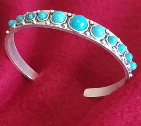 Natural Stone C Cuff Turquoise Bracelet Nwt Ebay