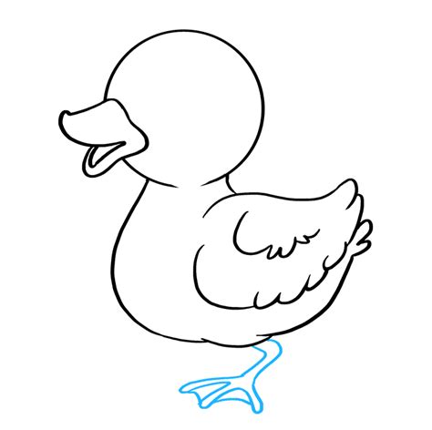 Em seguida você desenha os pés do pato