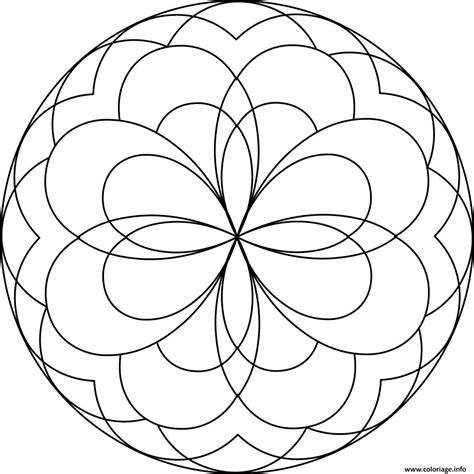 Coloriage Mandala Facile 60 Dessin Facile à Imprimer