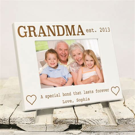 Personalized Grandma Photo Frame Includes Grandson Granddaughter Names