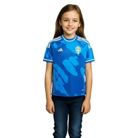 Camiseta adidas Suecia Segunda Equipación Mundial Femenino 2023 Niño