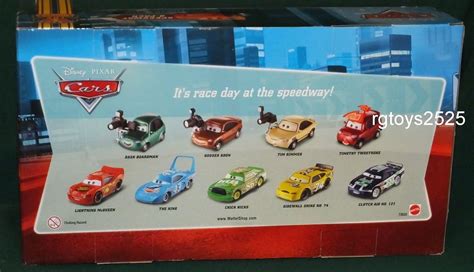 Disney Pixar Cars Piston Cup Nights Speedway 9 Pack Houser Boon Dash