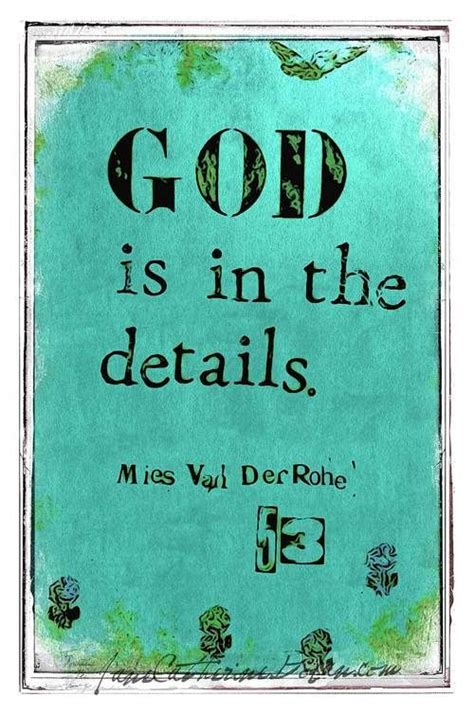 God In The Details Quote ShortQuotes Cc