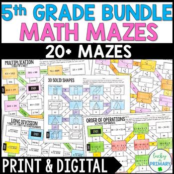 Maze Puzzles For 5th Grade Worksheets Exercises