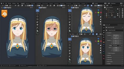 How To Make Anime Girl In Blender 3 0 Timelapse YouTube