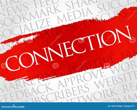 Connection Word Cloud Collage Stock Illustration Illustration Of Idea