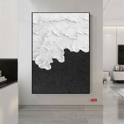 Black Textured Wall Art Black And White Abstract Art Black And Etsy