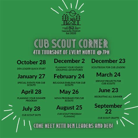 Webinar Cub Scout Resources Cascade Pacific Council Scouting America