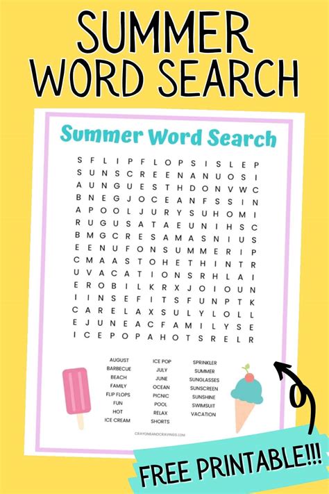 Summer Themed Word Search