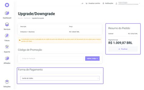 Como Fazer Upgrade E Downgrade Do Seu Plano De Hospedagem Conectasul