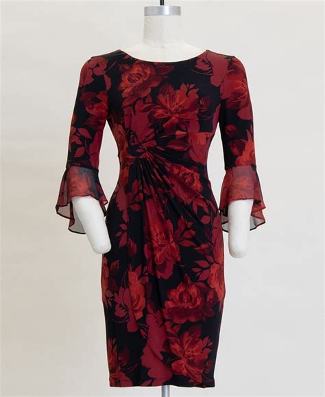 Connected 34 Flounce Sleeve Sheath Dress Macys
