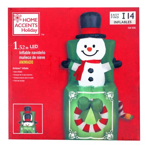 Inflable Mu Eco De Nieve Navide O Iluminado Y Animado M The Home