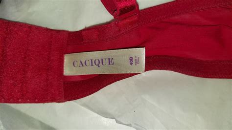 Cacique 40b Red Satin Black Lace Push Up Plunge Sexy… Gem