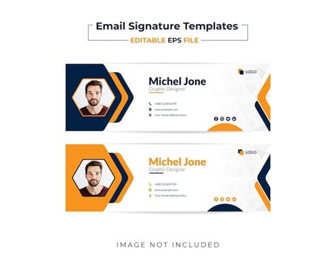 Premium Vector | Modern professional email signature template design layout