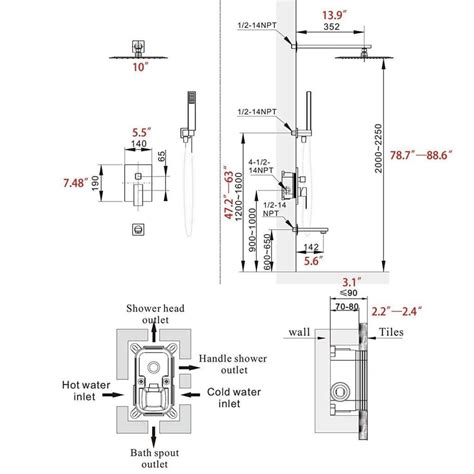 Shower Faucet Diagram