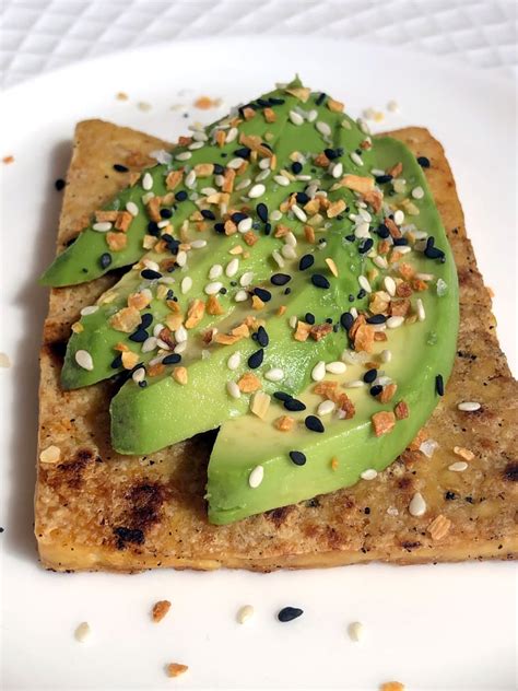 Tofu Avocado Toast Vegan High Protein Snacks For Weight Loss Popsugar Fitness Photo 2